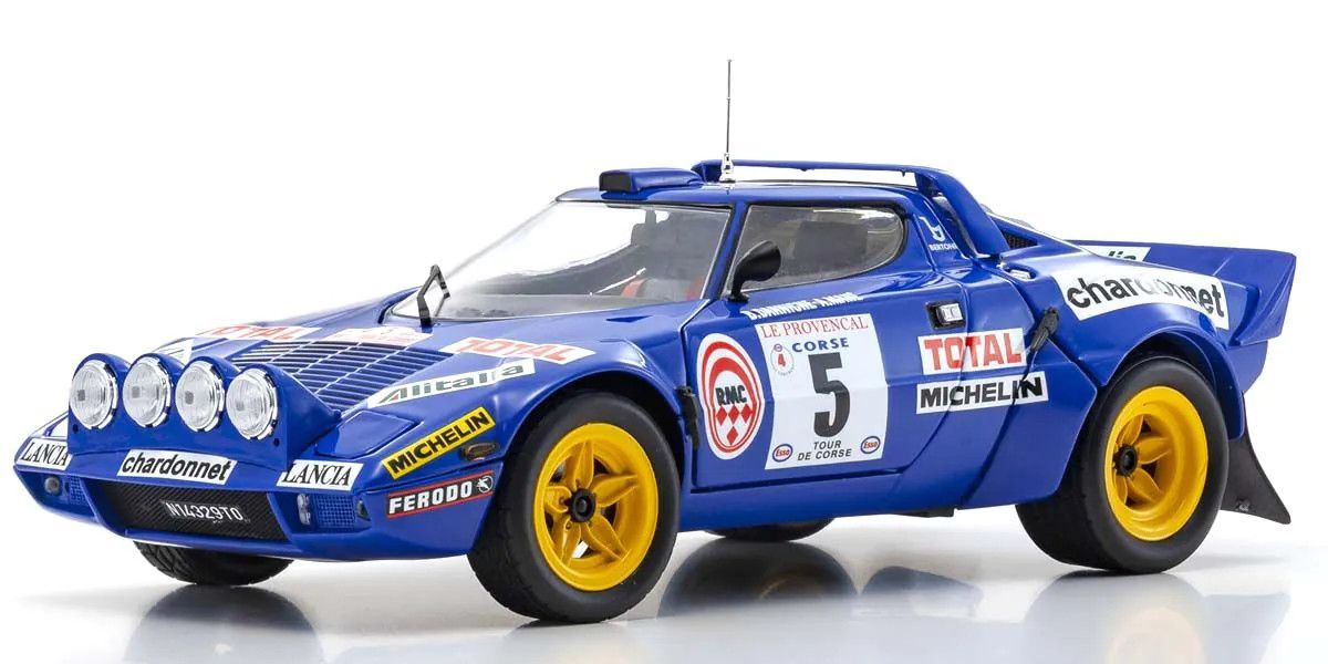 Kyosho - 1/18 Scale Lancia Stratos HF 1976 Tour de Corse #5 Die Cast Car