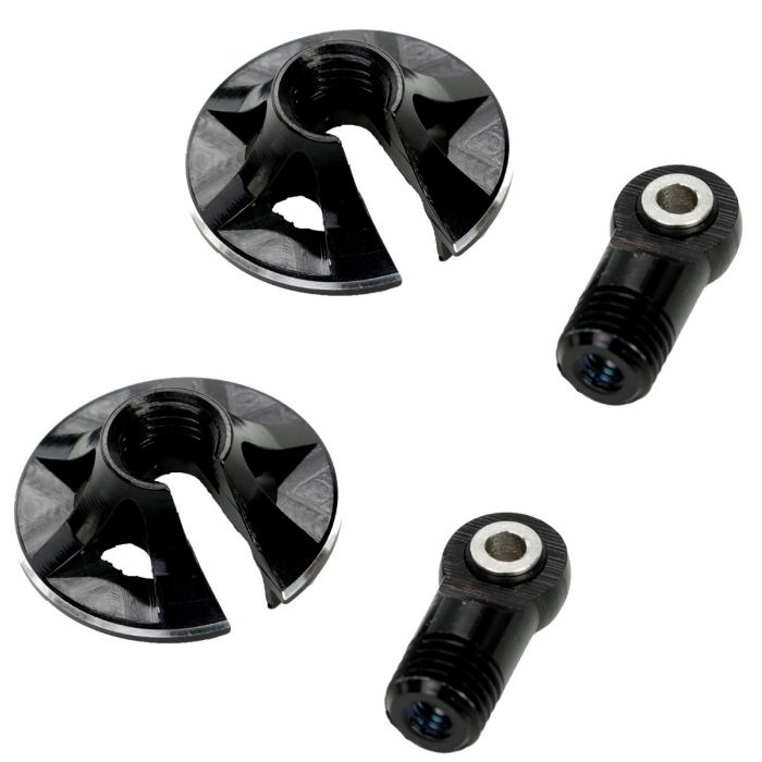 Power Hobby - Locking Aluminum Shock Ends, Black, for Arrma 6S