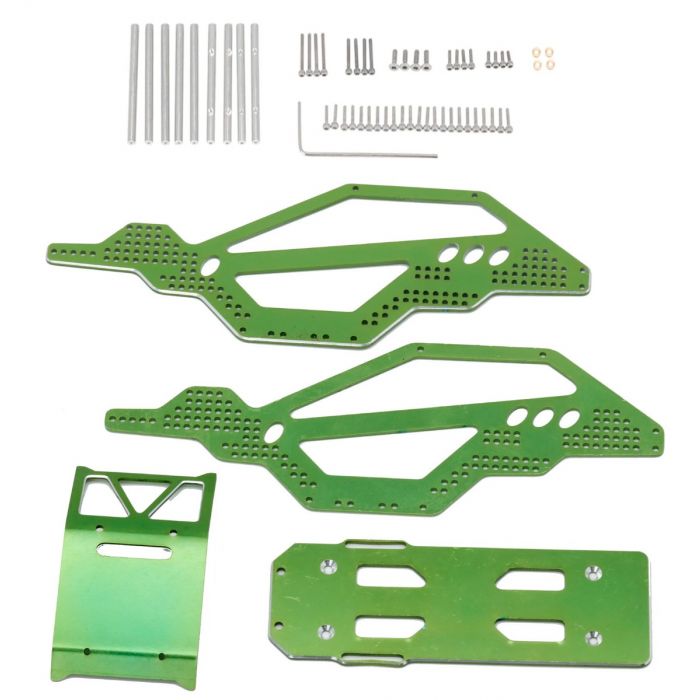 Aluminium Rock Racer Conversion Chassis Kit Green - Dirt Cheap RC SAVING YOU MONEY, ONE PART AT A TIME