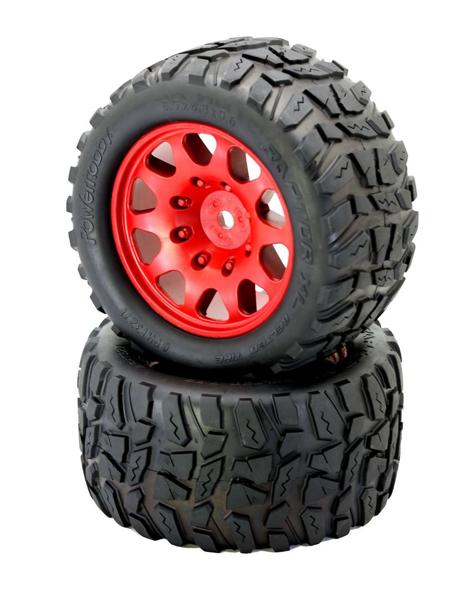 Powerhobby Raptor XL Belted Tires / Viper Wheels (2)