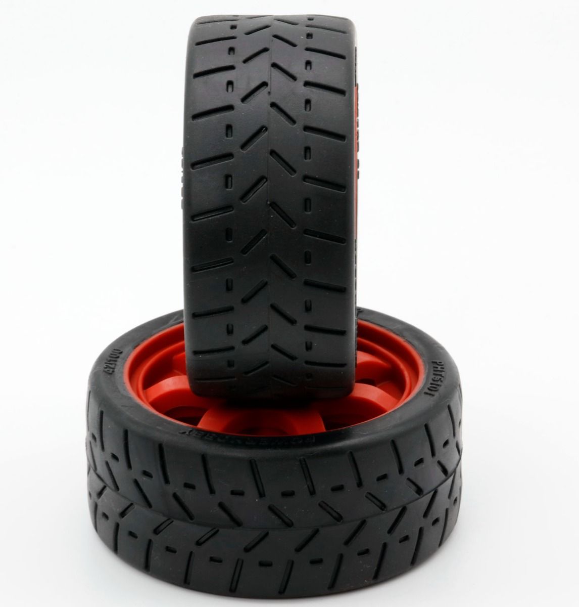 1/8 Gripper 42/100 Belted Mounted Tires 17mm Red Wheels - Dirt Cheap RC SAVING YOU MONEY, ONE PART AT A TIME