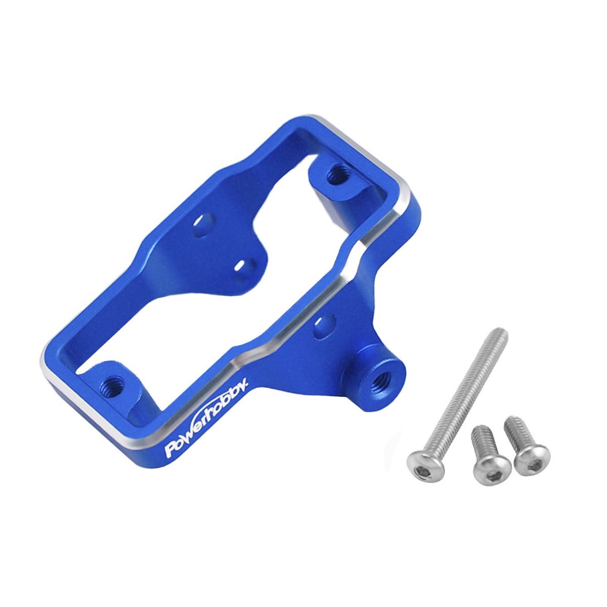 Power Hobby - Aluminum Servo Mount fits: 1/18 Traxxas TRX-4M Blue