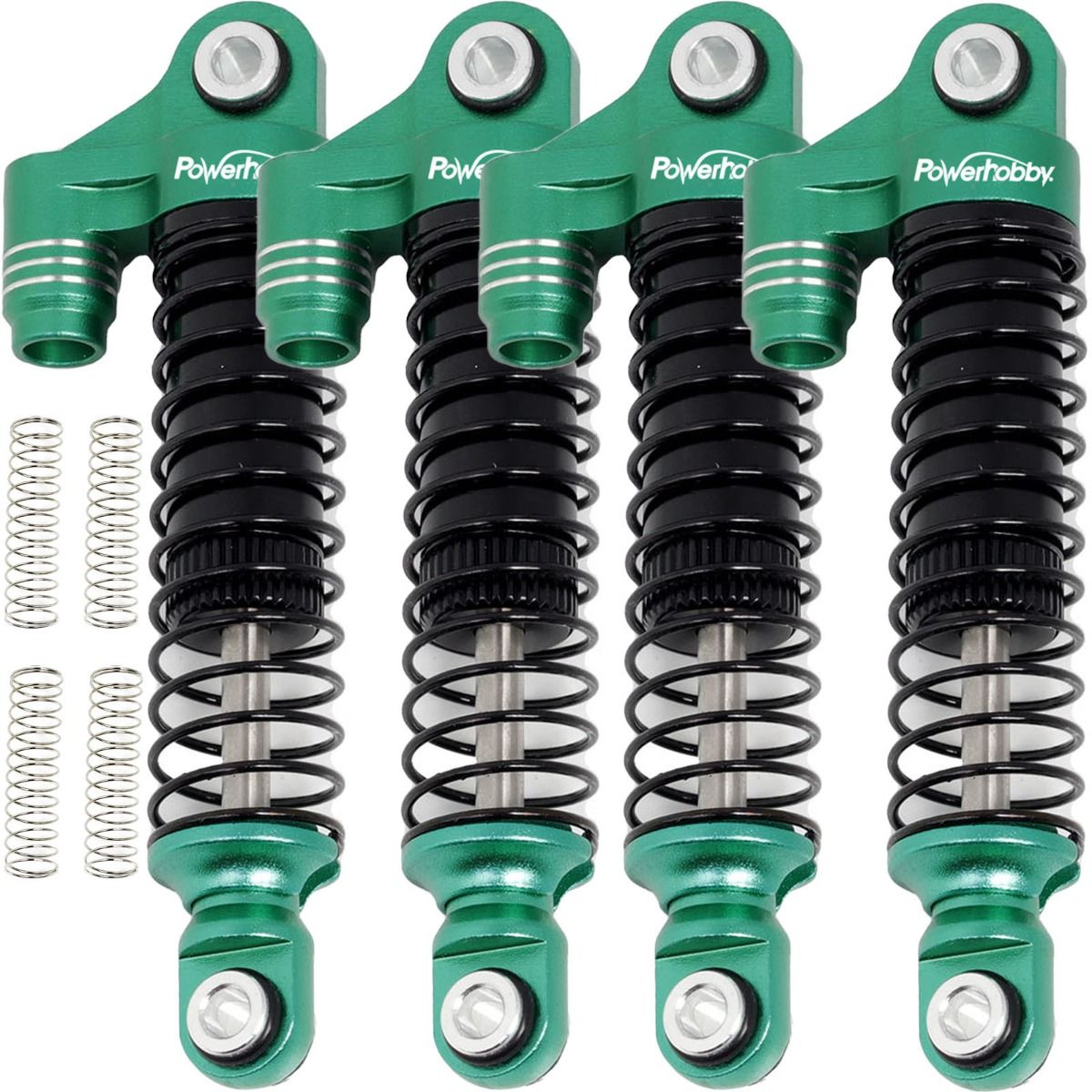 Power Hobby - Aluminum 51mm Long Travel Shocks, Green, for Traxxas TRX-4M