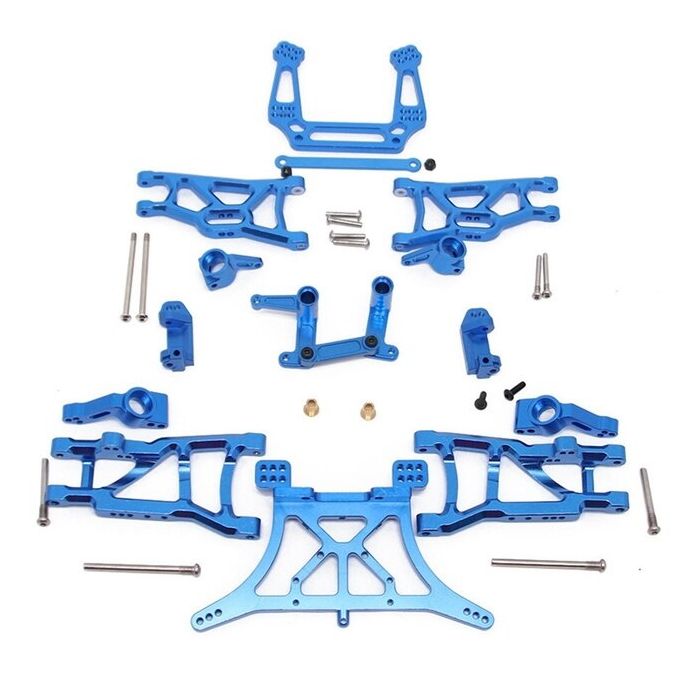 Power Hobby - Aluminum Upgrade Kit, 2WD Slash, Rustler, Stampede, Bandit, Blue