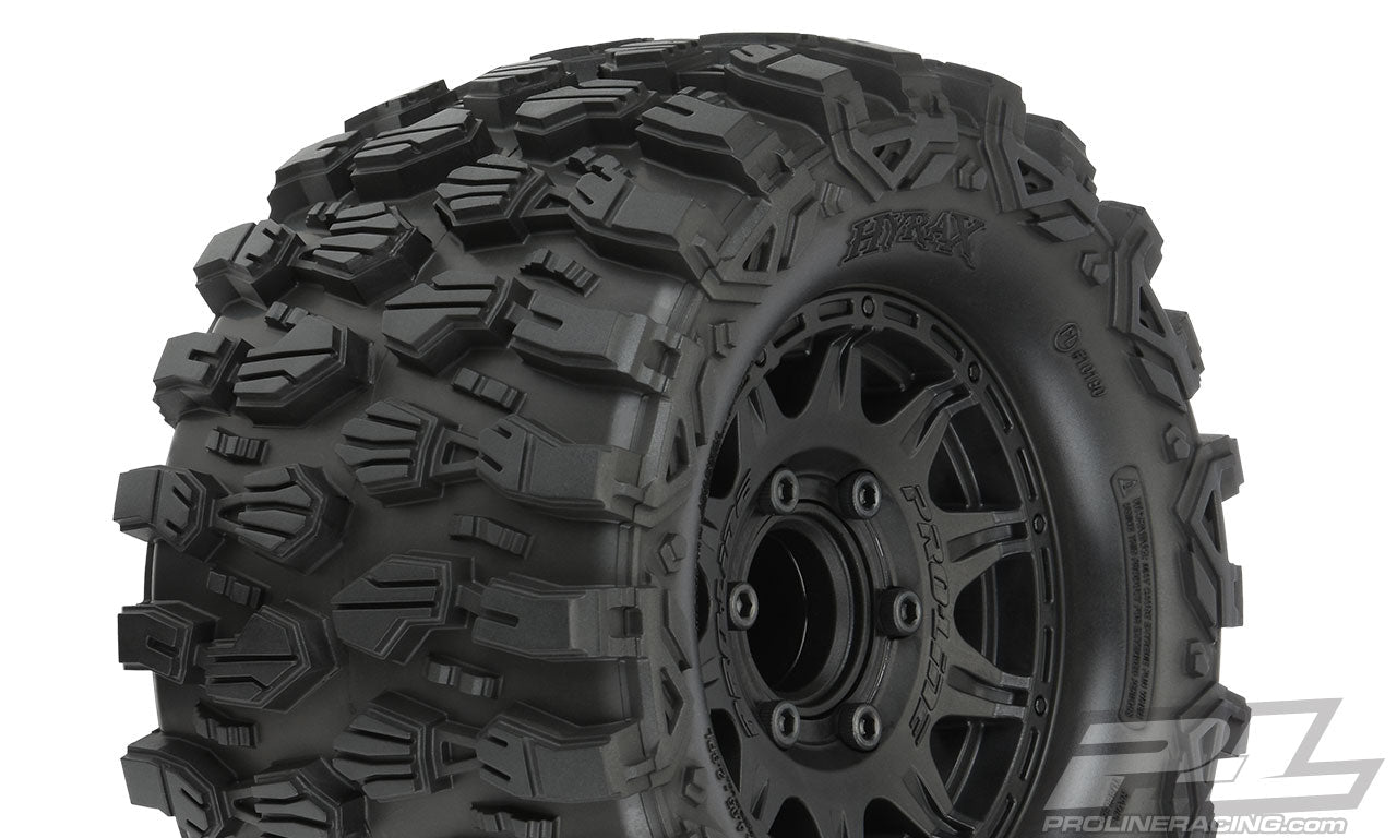 Pro-Line 10190-10 Hyrax 2.8 Tires Mounted on Raid Black Removable Hex Wheels 2 Pack - Dirt Cheap RC SAVING YOU MONEY, ONE PART AT A TIME