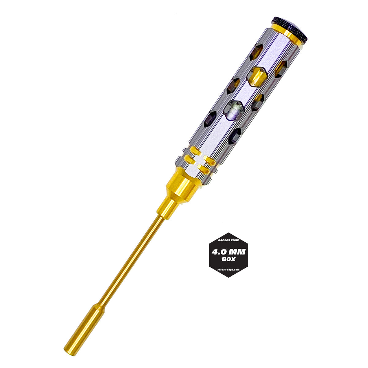 Racers Edge - 4mm Nut Driver Gold Ink Honeycomb Handle w/ Titanium Coated Tip