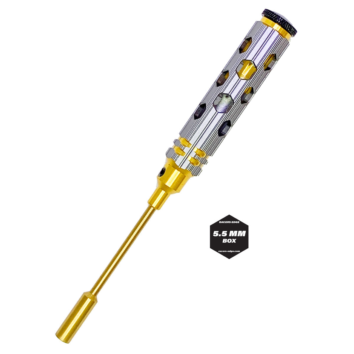 Racers Edge - 5.5mm Nut Driver Gold Ink Honeycomb Handle w/ Titanium Coated Tip