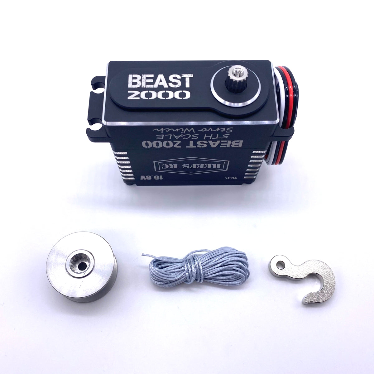 Beast 2000 1/5th Scale Servo Winch w/Spool, Hook & Syn Line - Dirt Cheap RC SAVING YOU MONEY, ONE PART AT A TIME