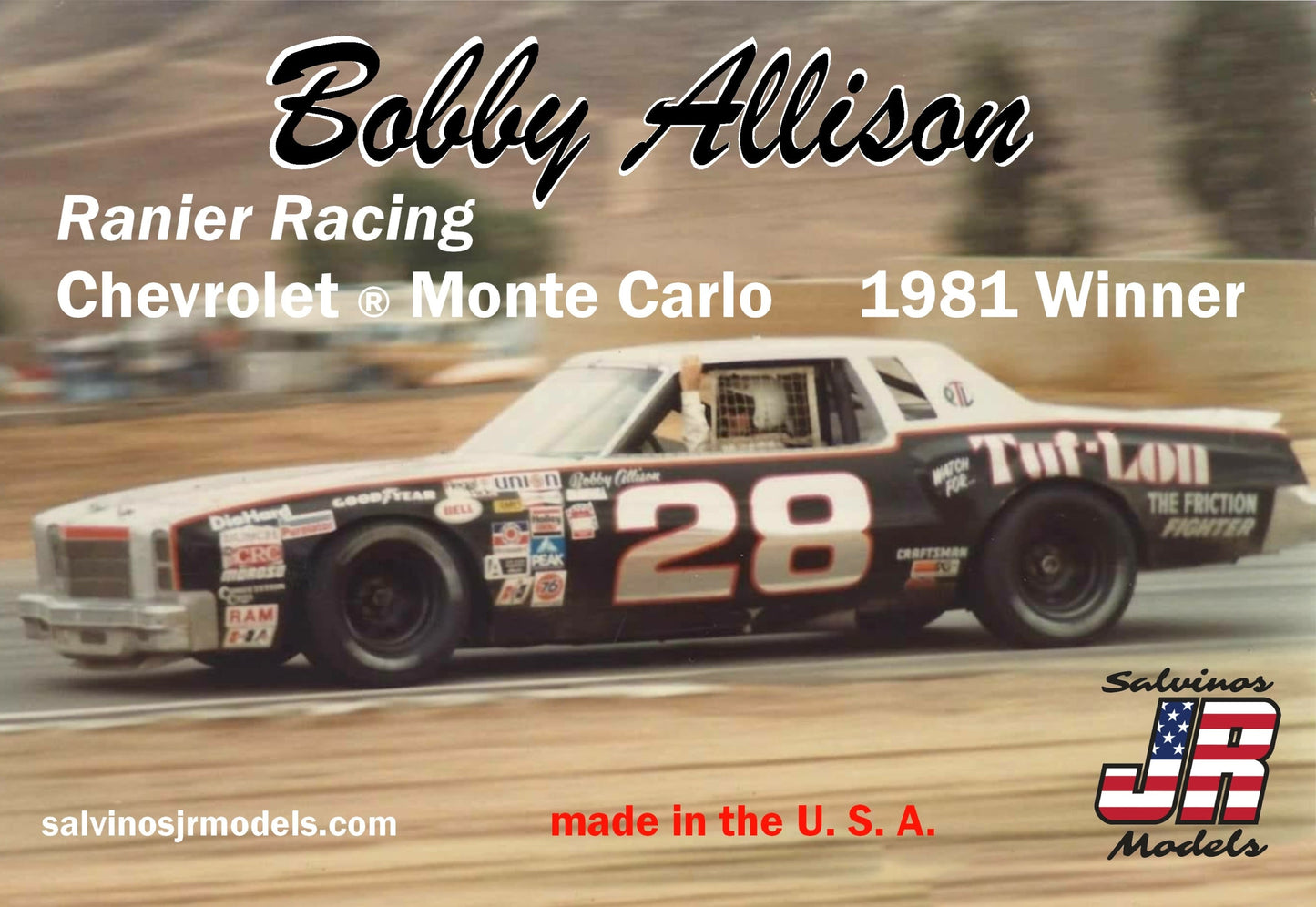 1/25 Bobby Allison #28 Ranier Racing Chevy Monte Carlo 1981 - Dirt Cheap RC SAVING YOU MONEY, ONE PART AT A TIME