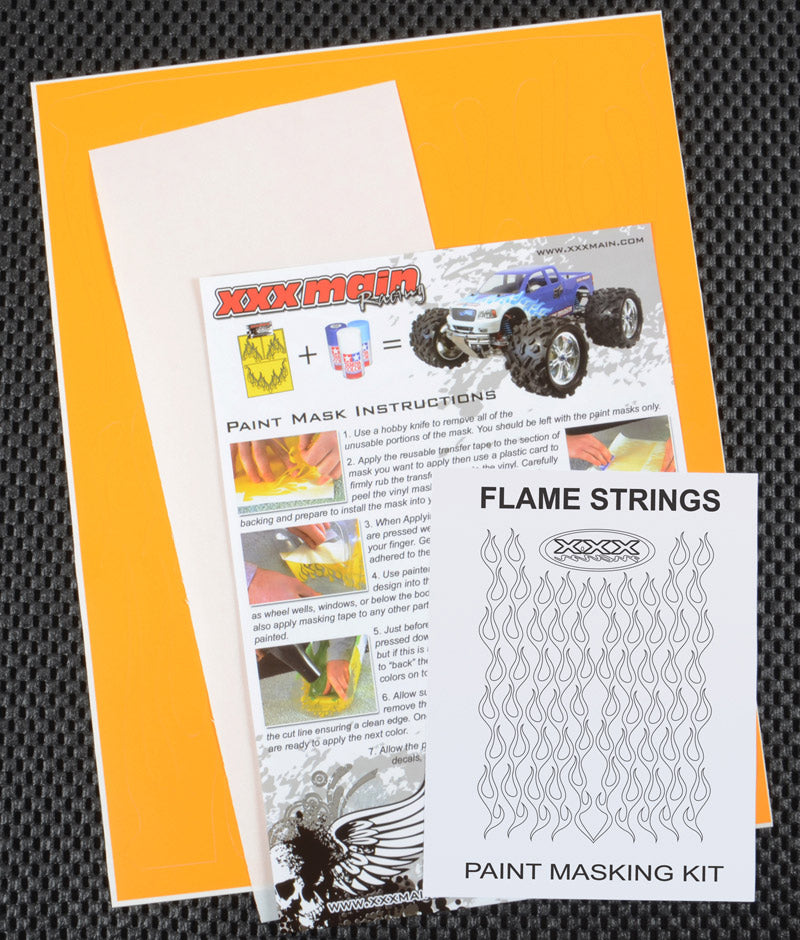 Flame Strings Paint Mask - Dirt Cheap RC SAVING YOU MONEY, ONE PART AT A TIME